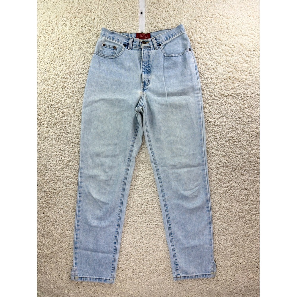 Limited Jeans Straight Leg Women 6S Light Blue Vintage High Rise Cut Hem (26x26)